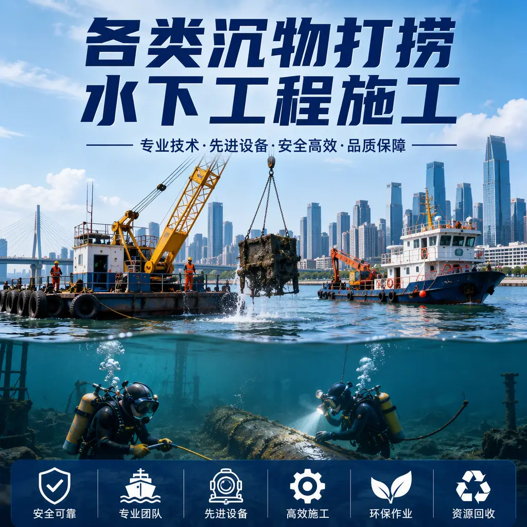 安庆各类沉物打捞，水下工程施工